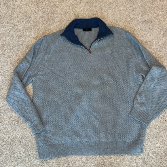 marshall Field Other - Vintage Marshall Field men’s 3ply amazing cashmere 1/4 zip sweater XXL